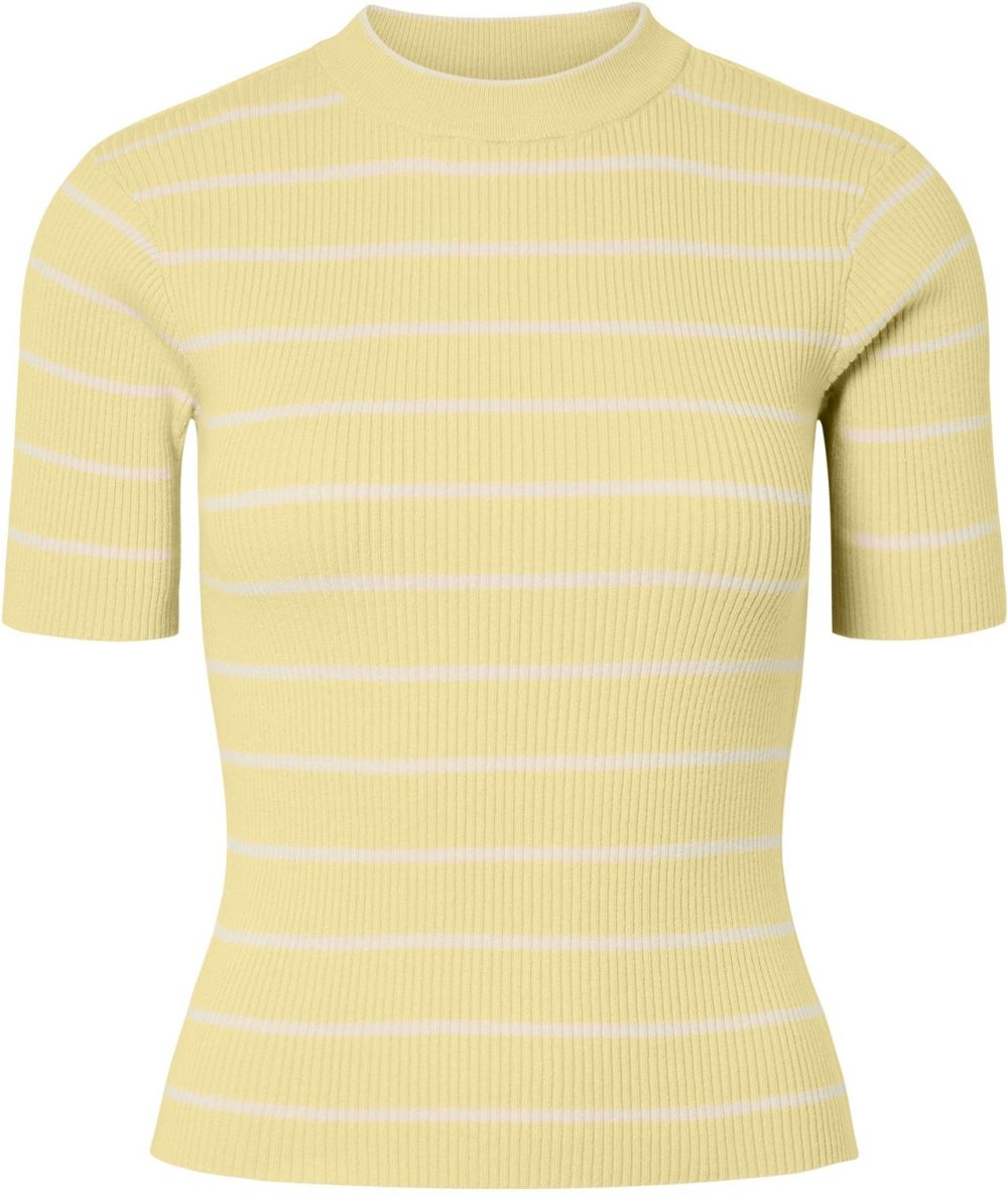 PIECES Sveter  žltá / biela