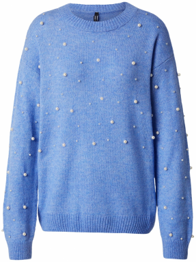 Only Tall Sveter 'ONLEMBLA'  modrá melírovaná / perlovo biela
