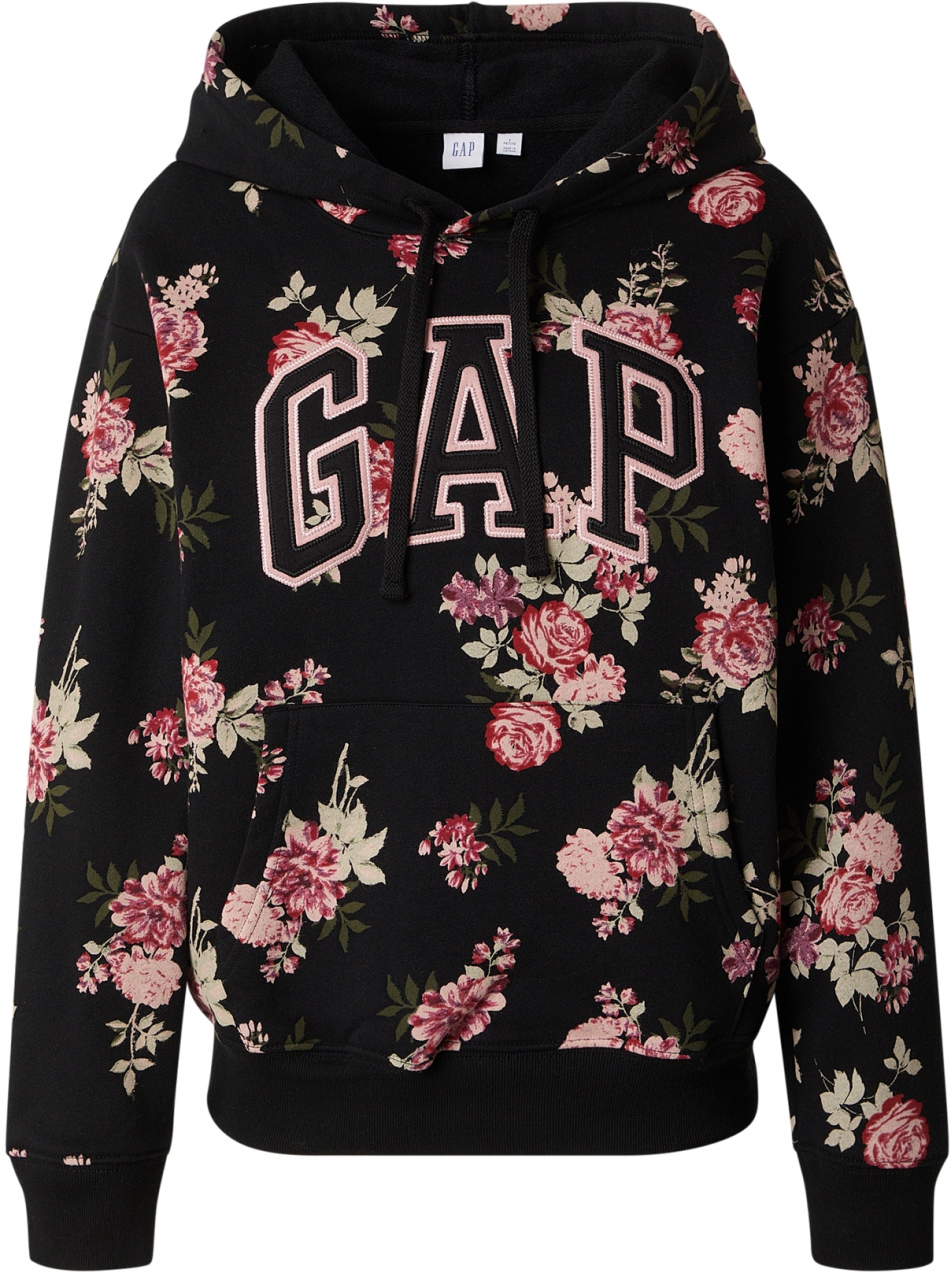 Gap Petite Mikina 'HERITAGE'  zelená / ružová / červená / čierna