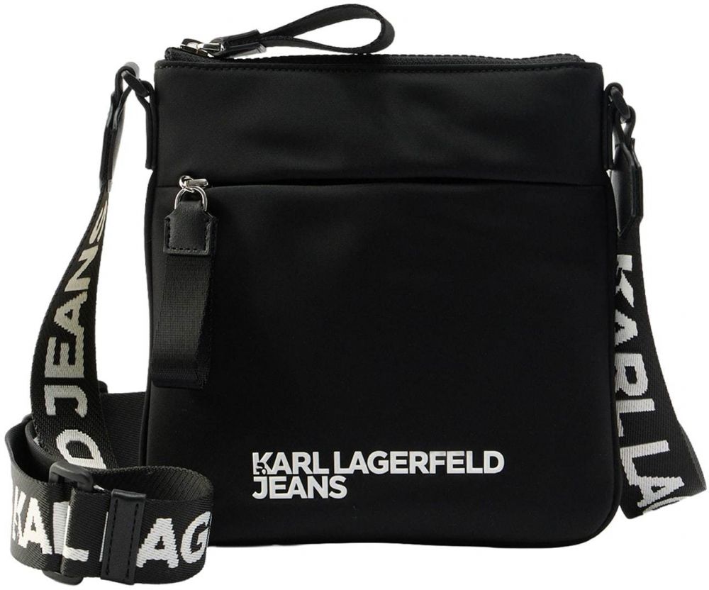 KARL LAGERFELD JEANS Taška cez rameno  čierna / biela
