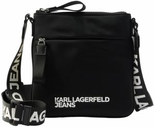 KARL LAGERFELD JEANS Taška cez rameno  čierna / biela