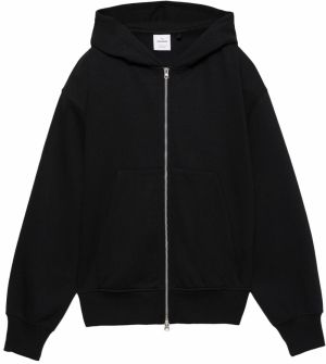 Pull&Bear Tepláková bunda  čierna