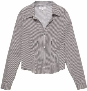 Pull&Bear Blúzka  hnedá / biela