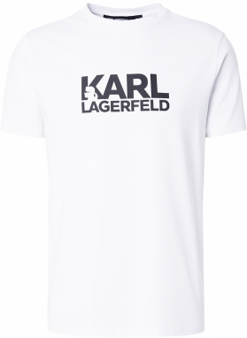 Karl Lagerfeld Tričko  čierna / biela
