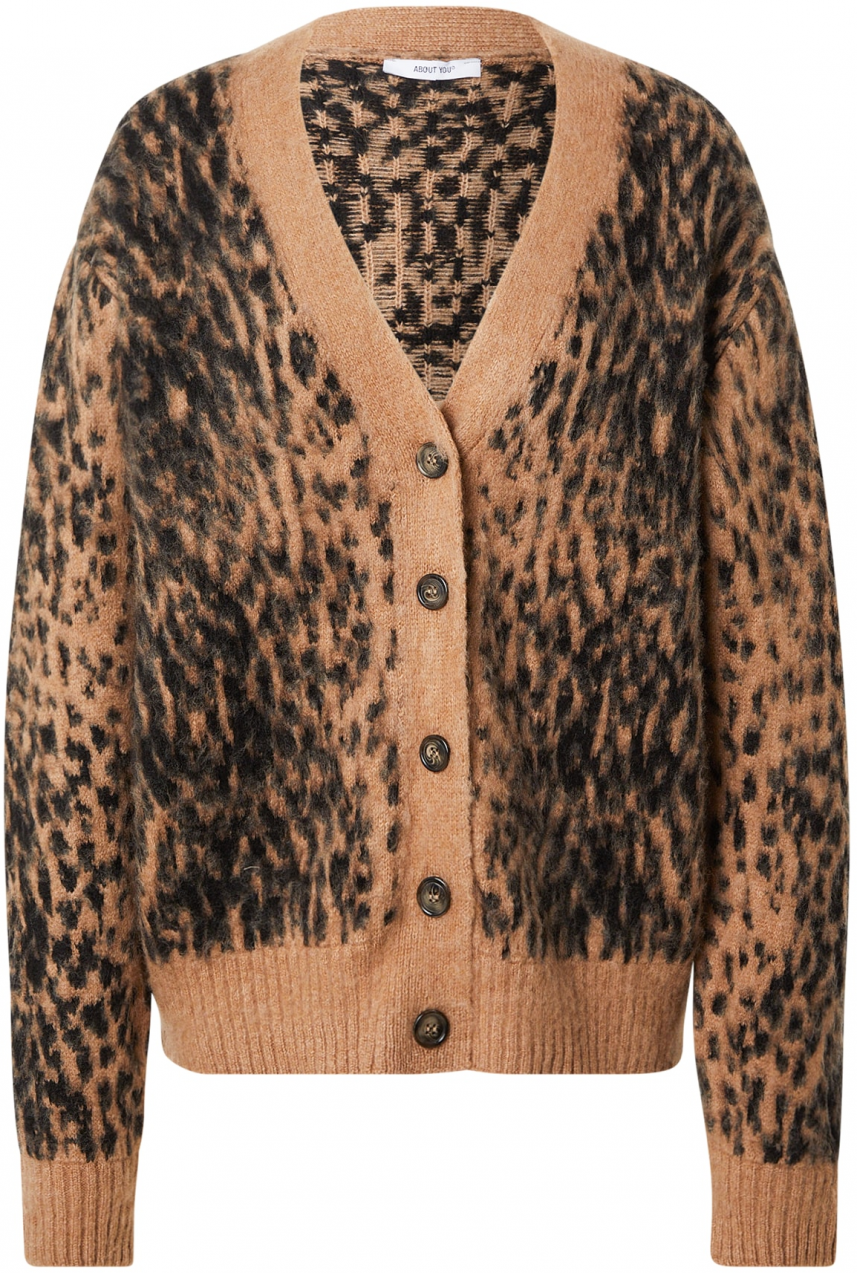 ABOUT YOU Kardigán 'Frederike'  hnedá / čierna