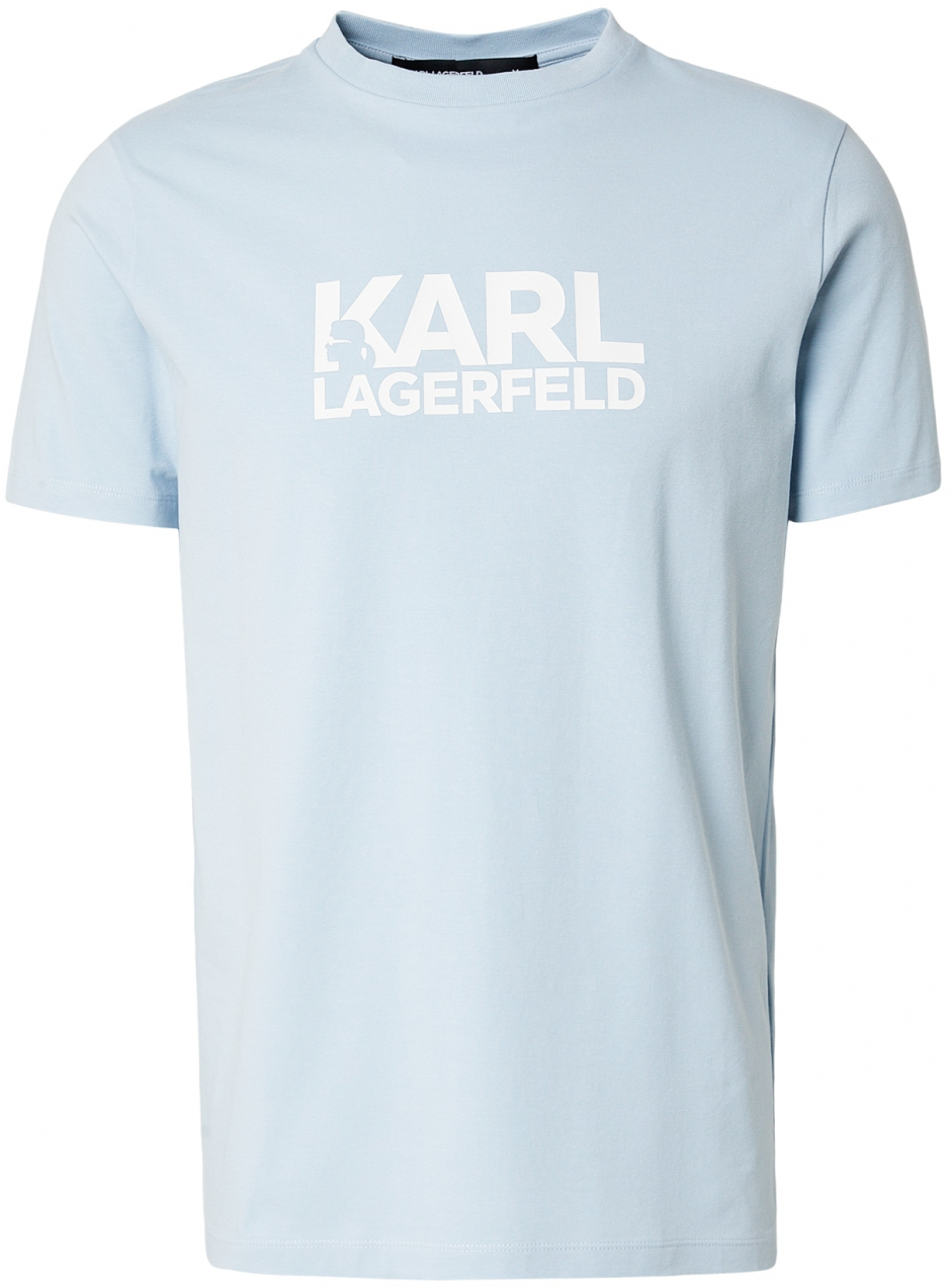 Karl Lagerfeld Tričko  svetlomodrá / biela