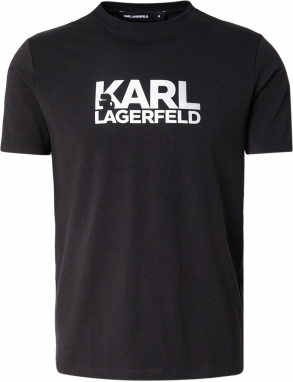 Karl Lagerfeld Tričko  svetlosivá / čierna