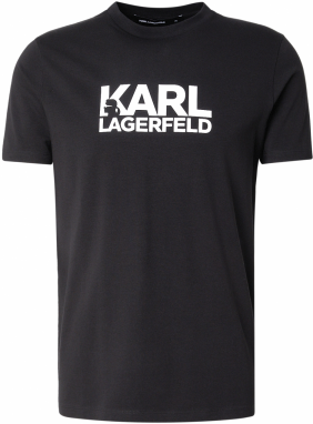 Karl Lagerfeld Tričko  čierna / biela