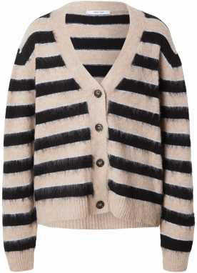 ABOUT YOU Kardigán 'Frauke'  béžová / svetlomodrá / čierna