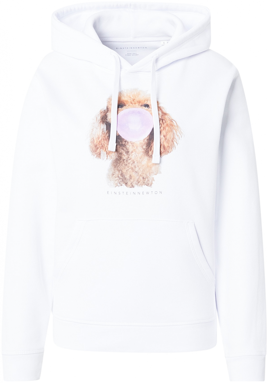 EINSTEIN & NEWTON Mikina 'Bubble Poodle'  hnedá / ružová / biela