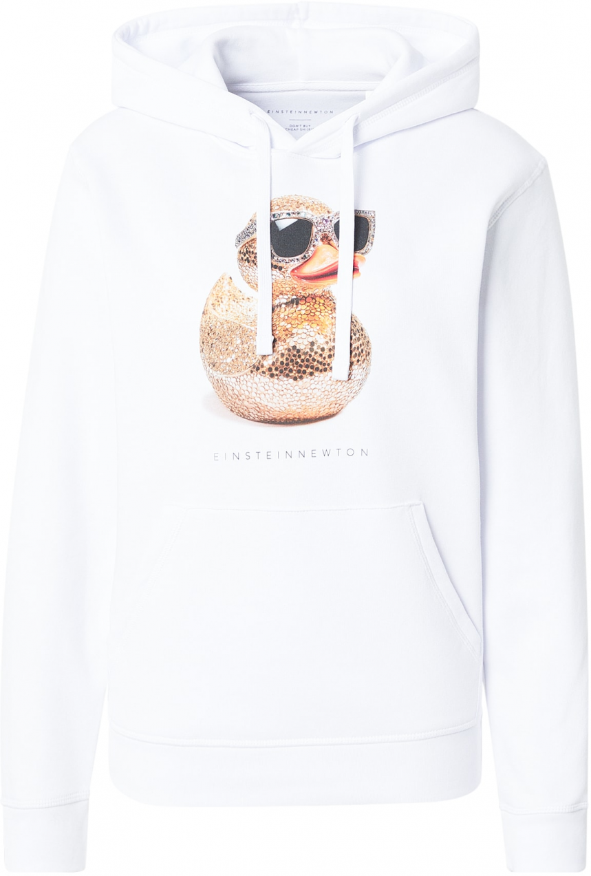 EINSTEIN & NEWTON Mikina 'Entchen'  žltá / čierna / strieborná / biela