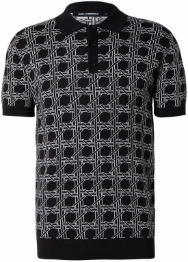 Karl Lagerfeld Sveter  čierna / biela