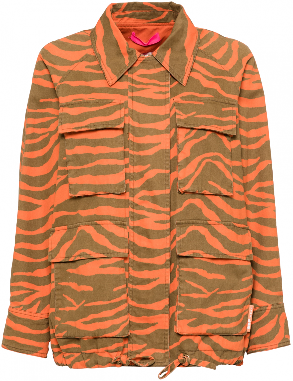 OOF WEAR Prechodná bunda  olivová / oranžová