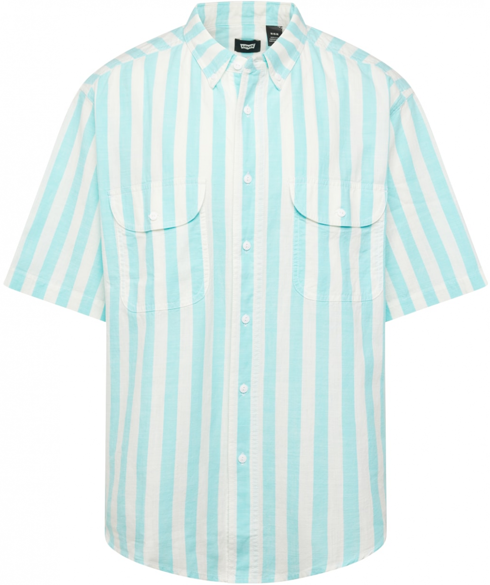 Levi's Skateboarding Košeľa 'Skate SS Woven'  tyrkysová / biela