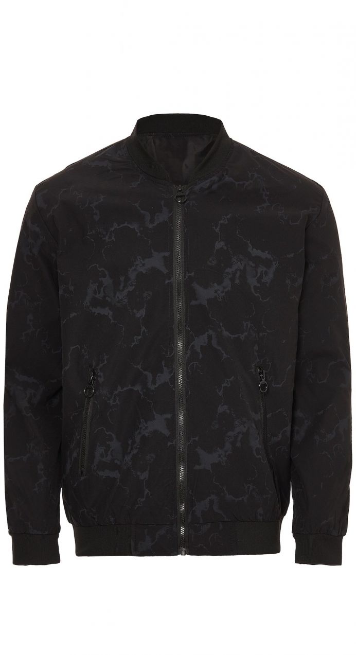 revend Prechodná bunda  tmavosivá / čierna