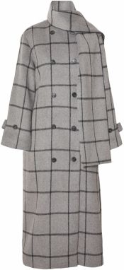 SELECTED Prechodný kabát  sivá / svetlosivá