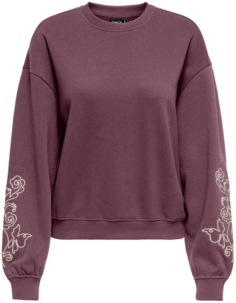 ONLY Mikina 'ONLBROOKE'  svetlobéžová / baklažánová