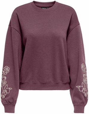 ONLY Mikina 'ONLBROOKE'  svetlobéžová / baklažánová