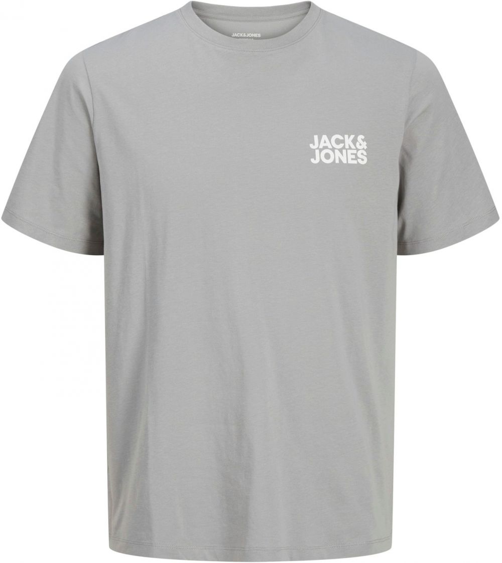 Jack & Jones Plus Tričko 'JJECorp'  sivá / biela