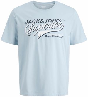 Jack & Jones Plus Tričko  svetlomodrá / tmavomodrá / biela