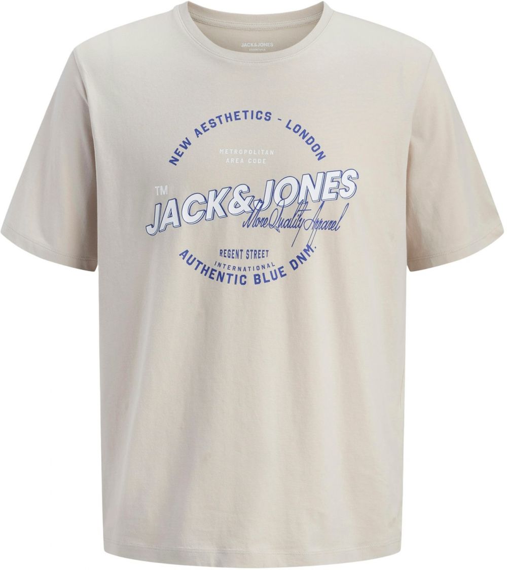 Jack & Jones Plus Tričko  tmelová / modrá / biela