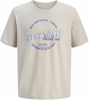 Jack & Jones Plus Tričko  tmelová / modrá / biela