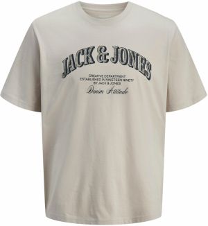 Jack & Jones Plus Tričko 'JJEDENVER'  tmelová / čierna