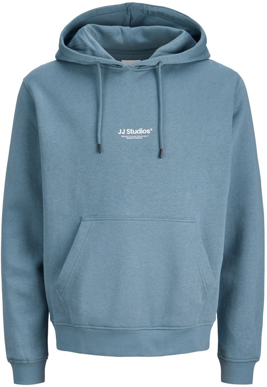 Jack & Jones Plus Mikina 'JJESOHO'  modrosivá / biela