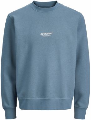 Jack & Jones Plus Mikina 'JJESOHO'  modrá / biela