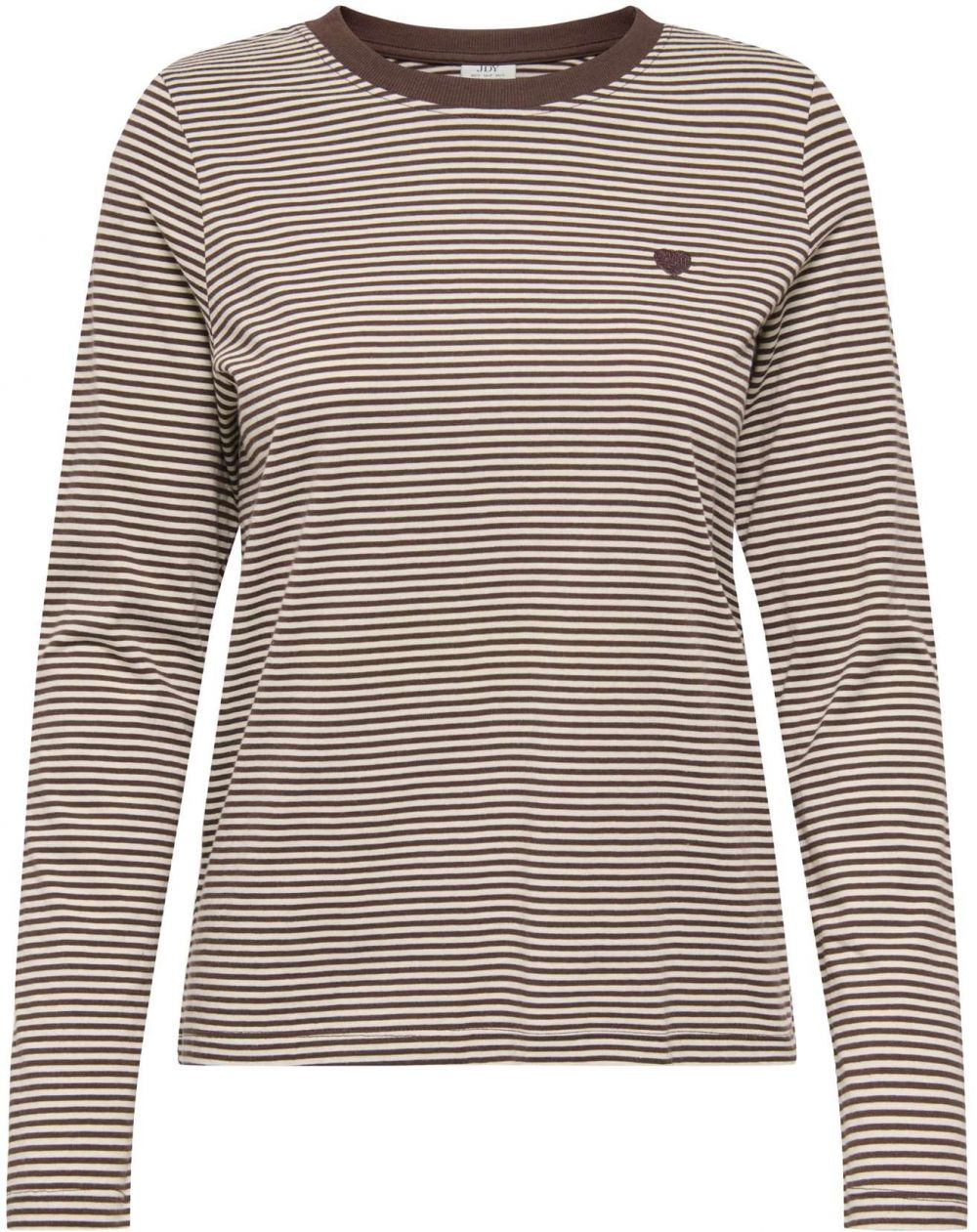 JDY Tričko 'JDYPISA'  tmavohnedá / biela