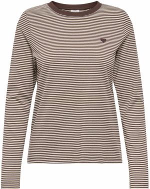 JDY Tričko 'JDYPISA'  tmavohnedá / biela