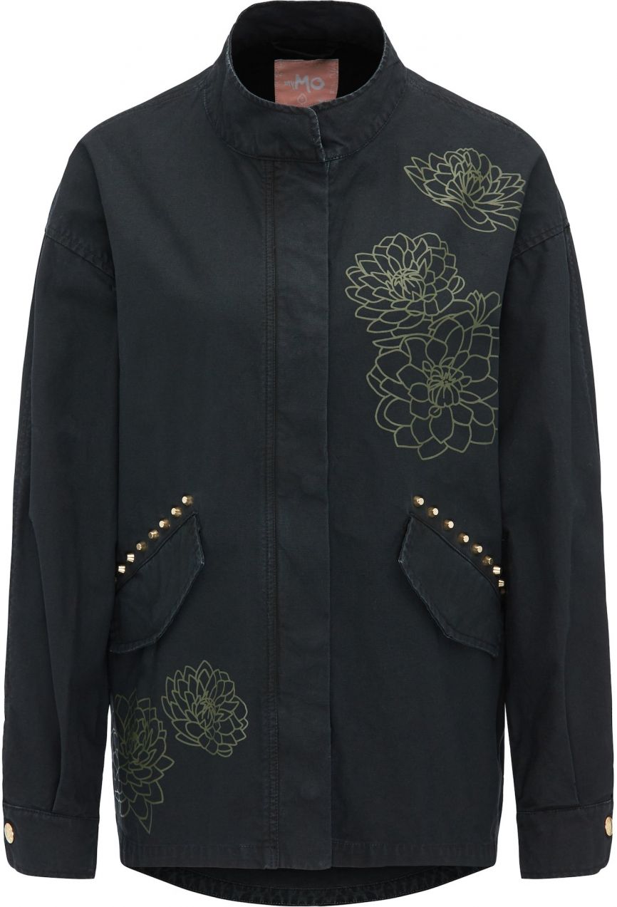 MYMO Prechodná bunda  olivová / čierna