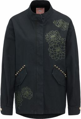 MYMO Prechodná bunda  olivová / čierna