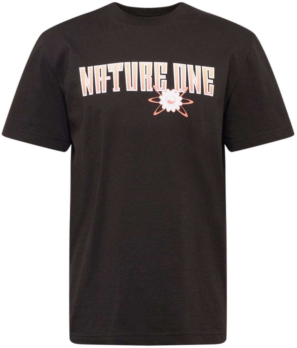 ABOUT EVERYONE Tričko 'Nature One'  šafránová / čierna / biela