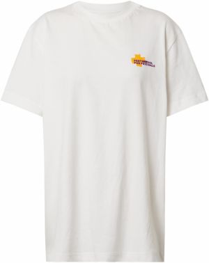 ABOUT EVERYONE Tričko 'Festival Für Festivals'  tmavofialová / oranžová / biela