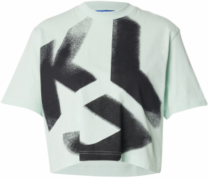 KARL LAGERFELD JEANS Tričko  pastelovo modrá / čierna