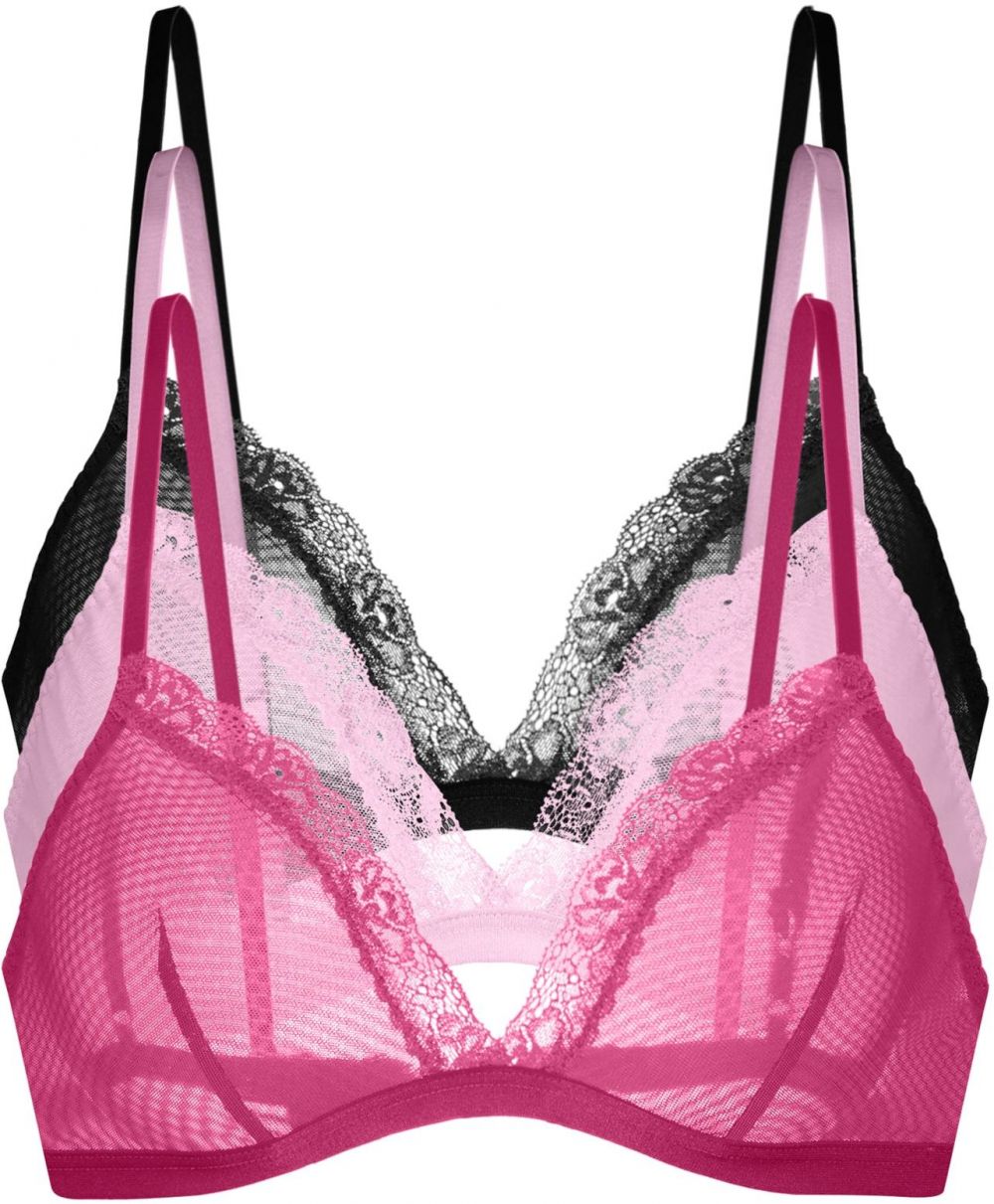 Dorina Podprsenka 'MISHA'  ružová / tmavoružová / čierna