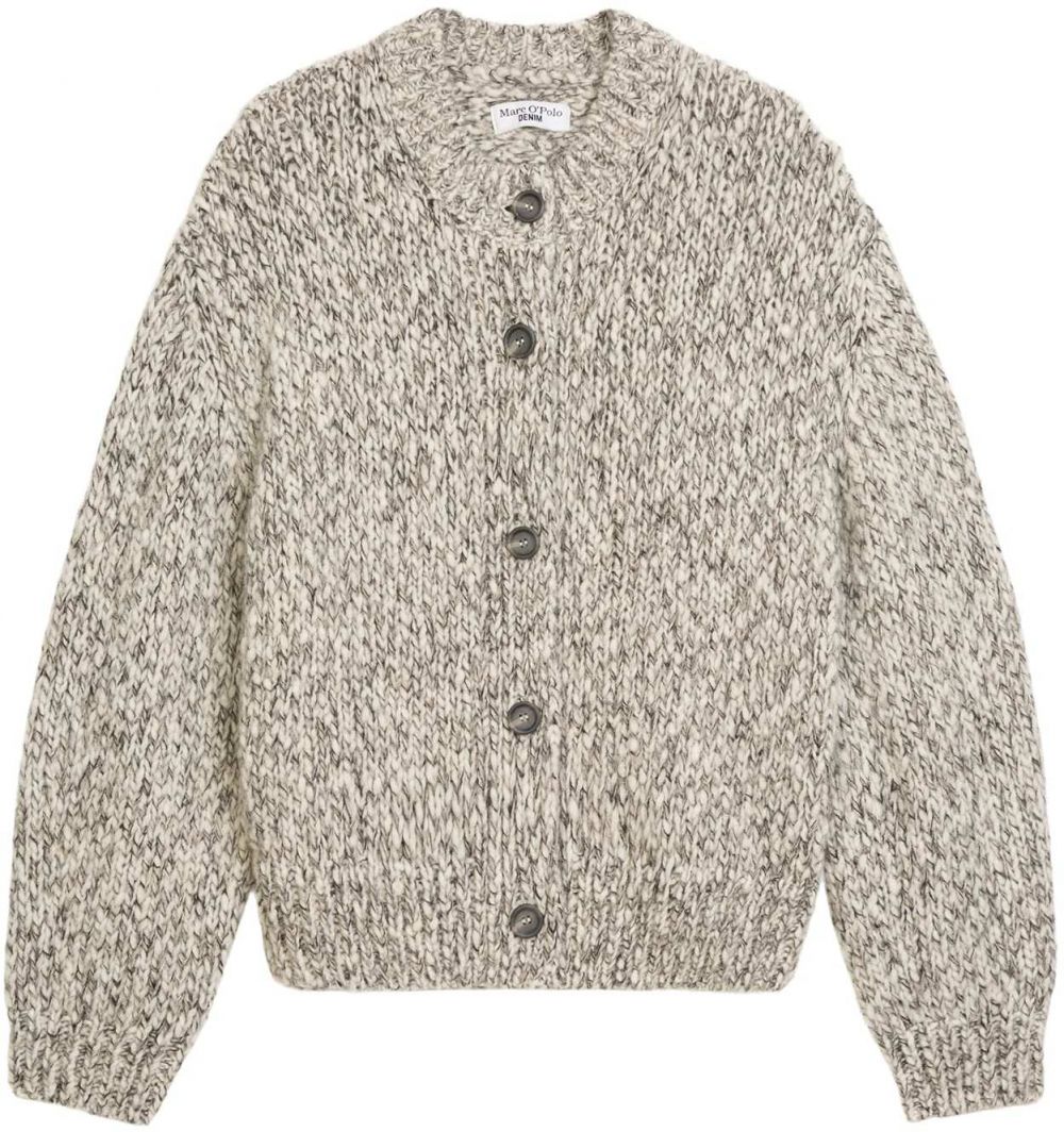Marc O'Polo DENIM Kardigán  sivá / biela ako vlna