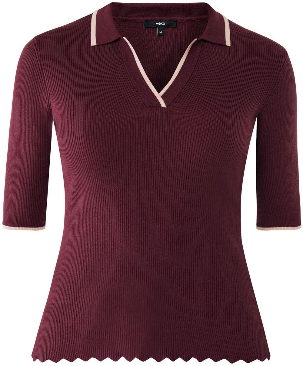 MEXX Tričko  svetlobéžová / tmavočervená