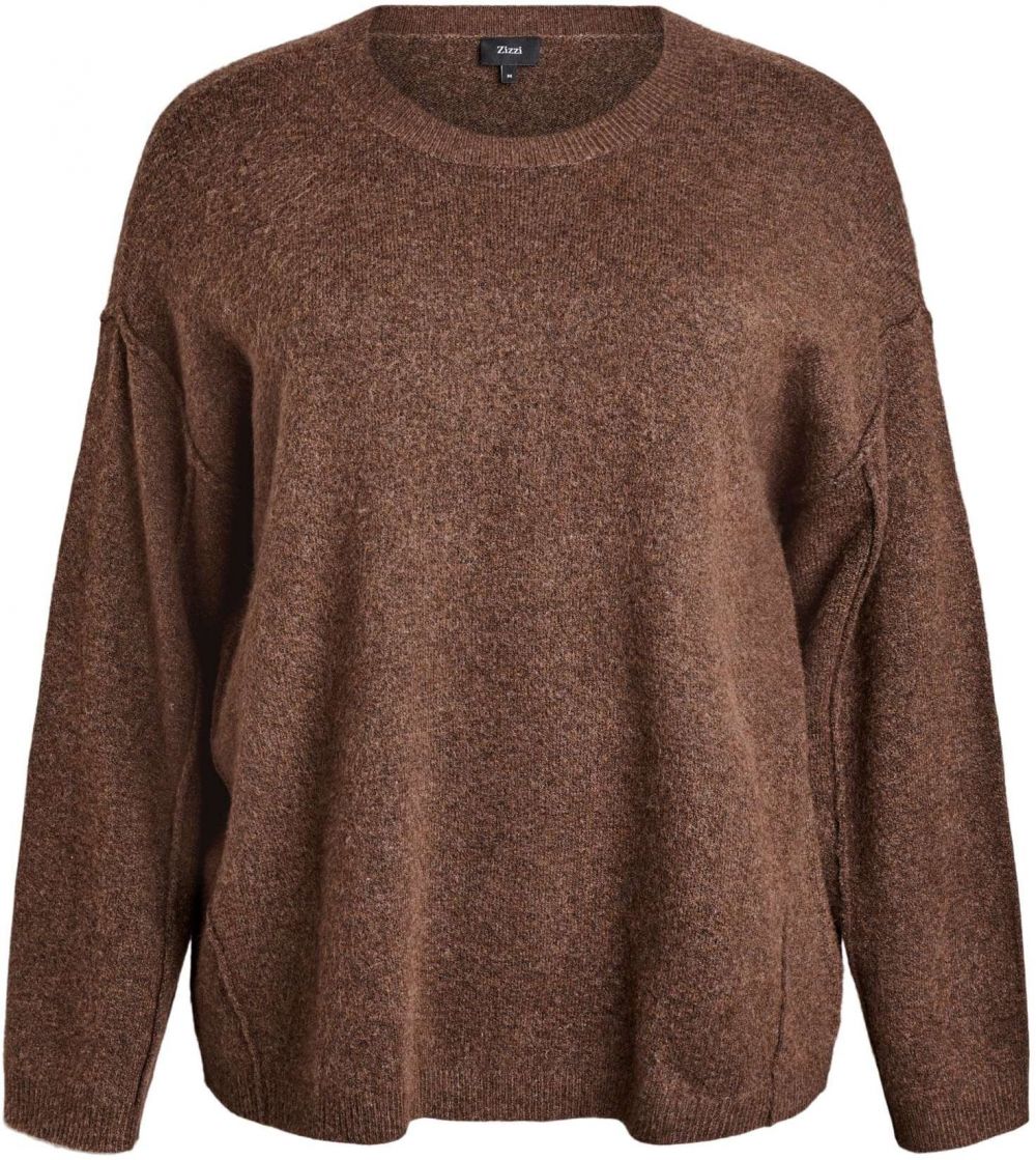 Zizzi Sveter 'Mvista'  čokoládová