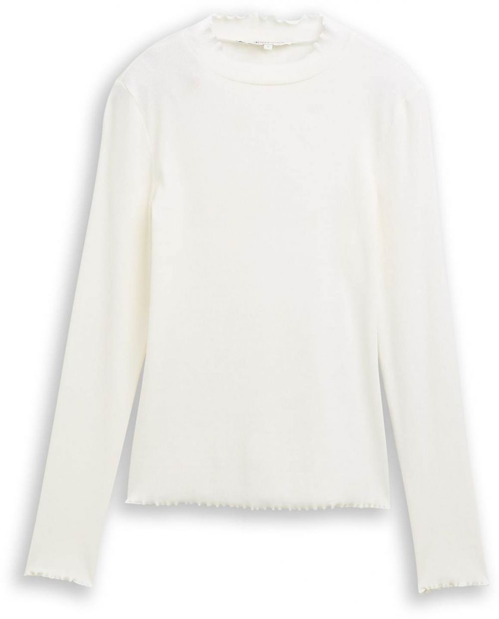 TOM TAILOR DENIM Tričko  šedobiela