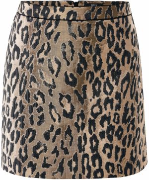 MEXX Sukňa  hnedá / kapučíno / čierna