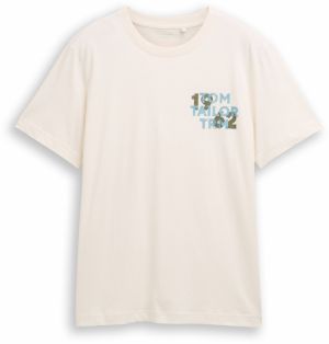 TOM TAILOR Tričko  svetlomodrá / olivová / biela ako vlna