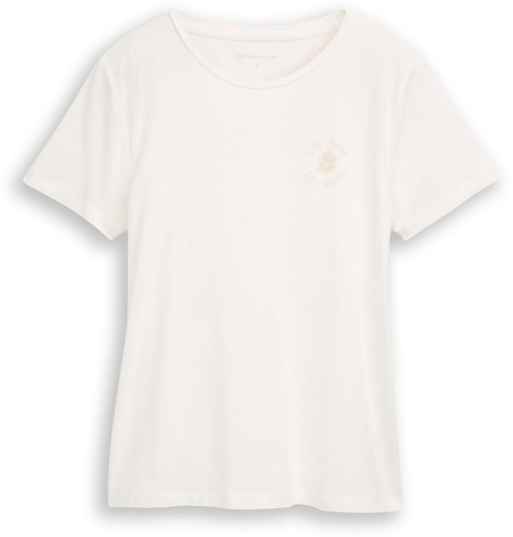 TOM TAILOR Tričko  svetlobéžová / biela