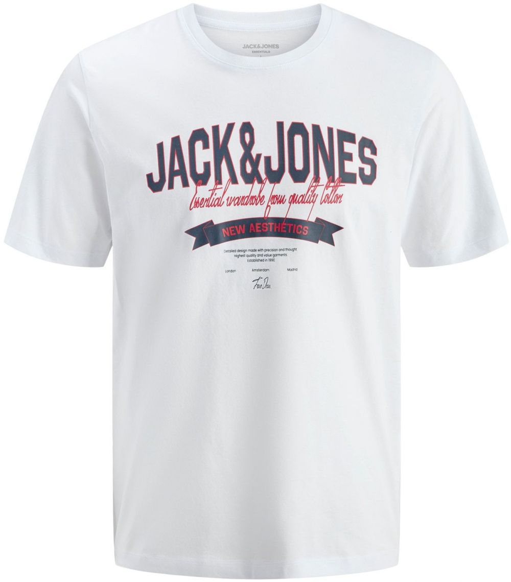 Jack & Jones Plus Tričko  tmavomodrá / grenadínová / biela