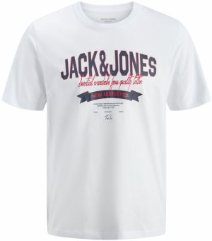 Jack & Jones Plus Tričko  tmavomodrá / grenadínová / biela