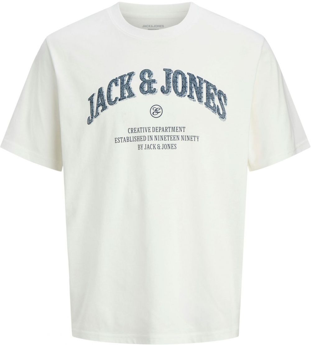 Jack & Jones Plus Tričko 'JJEDenver'  námornícka modrá / biela