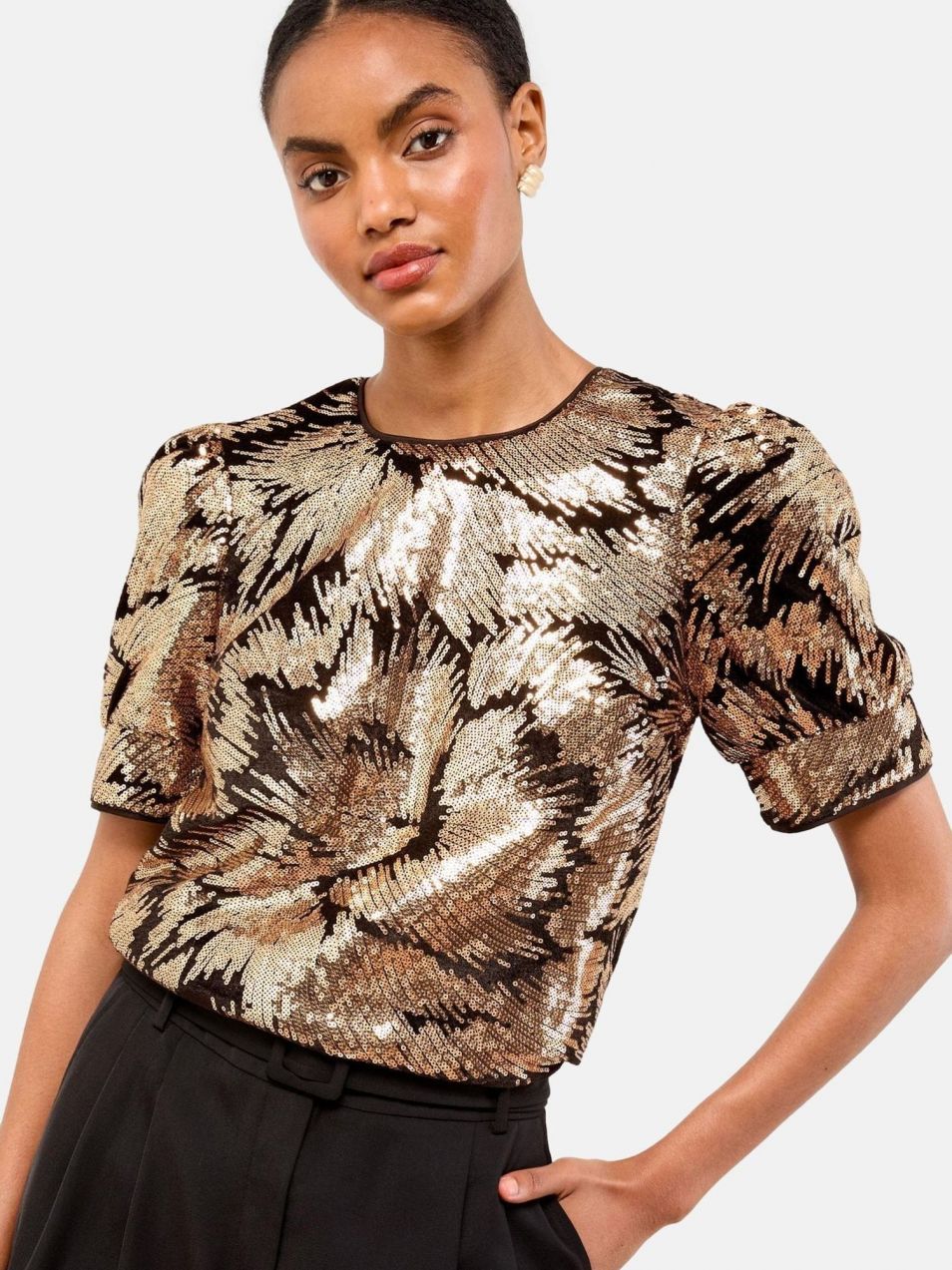 self. Tričko  zlatá / čierna