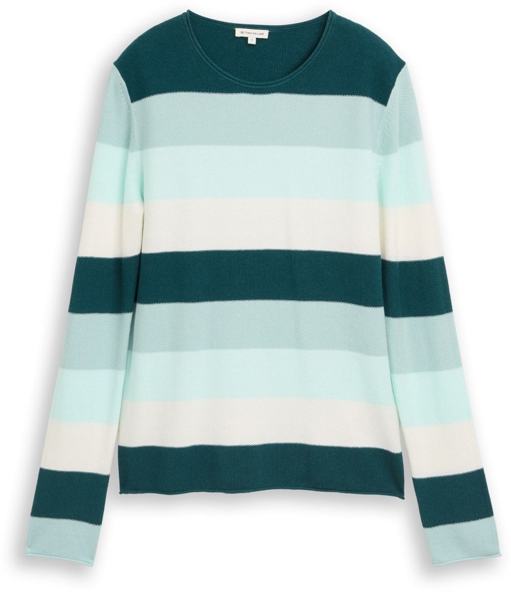 TOM TAILOR Sveter  slonová kosť / mätová / pastelovo zelená / tmavozelená