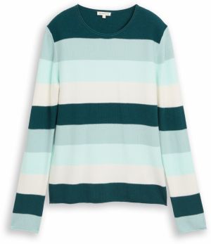 TOM TAILOR Sveter  slonová kosť / mätová / pastelovo zelená / tmavozelená